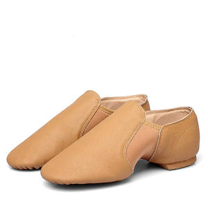 Chaussures de danse jazz professionnelles en cuir bronzé, dernier design, style ballet souple, vente en gros - Product Image 6