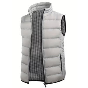 Men's Montane Breathable Cotton Vest Winter Warm Fleece Lined Stand Full Zip Sleeveless <b>Packable</b> Eco-Friendly Front Logo Gilet - Product Image 3