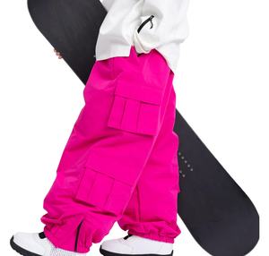 2025 pantalones de esquí holgados Unisex impermeables y a prueba de viento pantalones Cargo de snowboard sueltos estilo hip-hop ropa de invierno al aire libre - Product Image 2