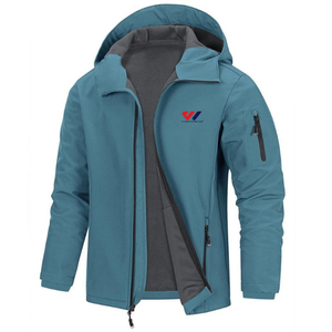 Veste softshell imperméable pour homme avec capuche, doublure polaire, coupe-vent, manteau d'hiver pour l'extérieur, logo personnalisé, vêtements de travail, randonnée, camping - Product Image 3