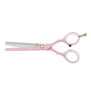 2026 Professional Hair Cutting Scissors Set <b>Pink</b> Thinning Shears <b>Kit</b> With Gold Adjustable Finger Rest Hairdressing <b>Tool</b> - Product Image 6