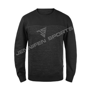 Sweat-shirt de sport imprimé à col rond pour homme et femme, en tissu polaire texturé en coton, haute densité GSM - Product Image 1