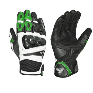 Gants de moto personnalisés pour hommes en cuir de mouton, respirants, imperméables, coupe-vent, compatibles écran tactile, pour l'été et le sport - Product Image 1