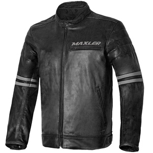 Men's Slim Fit Motorcycle Biker Leather Jacket Windproof OEM Custom Fashion Motorbike Coats Wholesale Leather Clothing - Product Image 2