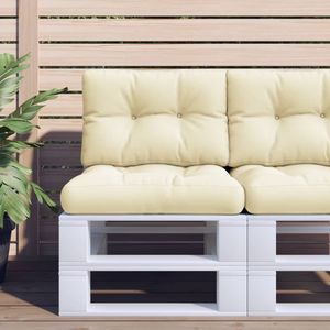 Coussins et oreillers d'extérieur en polyester 19,7 x 15,7 x 4,7 po, coussin de palette crème - Product Image 1
