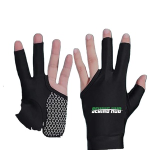 Nouveau pur noir respirant personnalisé billard pas cher gauche droite sans doigts universel billard gants de sport du Pakistan - Product Image 4