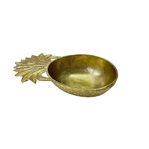 Elegant Metal and Wood Decorative Bowl Perfect Centerpiece for Dining <b>Kitchen</b> & Home Decor Decorative <b>Table</b> Accent - Product Image 3