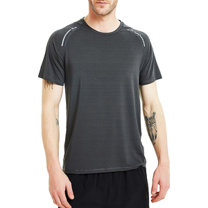 Men's Blue Geometric Pattern Short Sleeve Quick Dry Sporty T-<b>Shirt</b> Slim Fit Knitted O-Neck Athletic Wear - Product Image 6