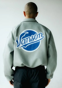 FLY GEENIUS X VANSON |   Chaqueta bomber |   BROOKLYN-PEARL GREY Ropa Urbana Sólida de Cuero Ecológico Resistente al Viento - Product Image 4