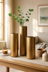 Premium flower <b>vase</b> decorative accent <b>vase</b> vintage style <b>vase</b> luxury tabletop decor iron flower <b>vase</b> <b>copper</b> hammered <b>vase</b> - Product Image 3