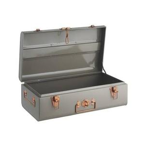 Latest Design Iron <b>Storage</b> Trunk with Yellow and White Finish Powder Coated Waterproof Durable Metal <b>Chest</b> with Lid and Lock - Product Image 5