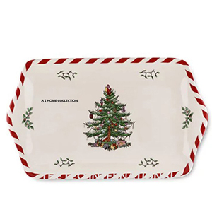 Trusted Manufacturer <b>Tree</b> Printed Design Christmas Tray Dinnerware Decorative <b>Tabletop</b> Blank Sublimation - Product Image 1