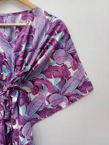 Kurta/Kurti de Algodón Textil Rajasthani, Ropa de Dormir Unisex, Suave, Transpirable, de Secado Rápido, Corte Holgado, Largo hasta la Rodilla, Informal, para Verano y Playa - Product Image 3