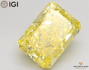 Diamante Cultivado en Laboratorio CVD de Corte Radiante, Color Amarillo Intenso de 2.00 Quilates, Claridad VS2, Calidad Premium, con Certificado IGI - Product Image 1