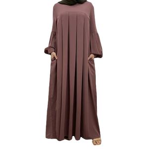 Thobe / Thawb 2024 dernière Premium femmes robe musulmane Abaya robe lin longue robe pour femmes musulmanes au meilleur prix - Product Image 1