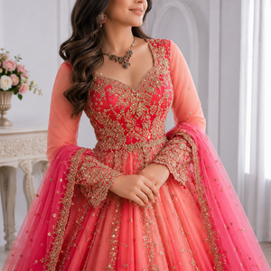 Luxury Embroidered Anarkali Gown Women <b>Designer</b> Party Wear Floor Length Pakistani Suit Wedding Reception Fancy Ethnic Dress - Product Image 4