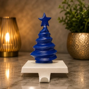 Modern Metal <b>Stocking</b> <b>Holder</b> with Decorative Fireplace Hook for Holiday Decorations Family Celebrations and Seasonal Home Decor - Product Image 1