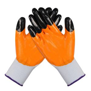 Gants de travail en polyester et nylon enduits NBR du Vietnam, poignet tricoté élastique, micro-adhérence lisse pour la manutention générale et l'assemblage - Product Image 2