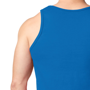 Débardeur de sport pour homme, sans manches, pour la gym, la course, le fitness, l'entraînement, décontracté, athlétique, doux, respirant, 100% coton, logo sur le devant - Product Image 4