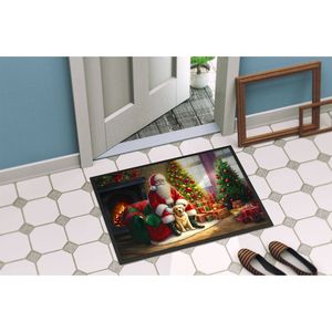 Labrador Retriever Santa Claus Doormat 18H X 27W <b>Indoor</b> Outdoor Non-Slip Low Pile Rug for Entryway Washable Front <b>Door</b> <b>Mat</b> - Product Image 4