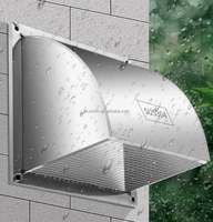 Grille d'aération murale carrée en acier inoxydable – Grille d'évacuation anti-pluie pour chambre à coucher, climatisation
