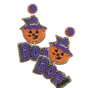 Nouvelles boucles d'oreilles créoles modernes et tendance, brodées à la main avec perles de rocaille, idéales pour mariages, fêtes, événements thématiques et cadeaux - Product Image 6