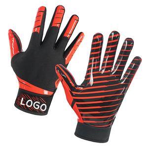 Gants de football américain avec logo personnalisé, service OEM, gants de receveur antidérapants, fournisseur en gros pour les marques de sports d'équipe - Product Image 4
