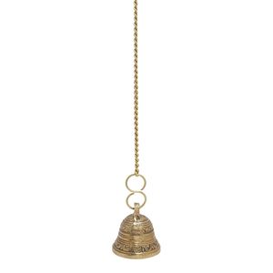 Campana Colgante de Bronce con Cadena, Campana Sólida con Sonido Profundo para Decoración - Product Image 2