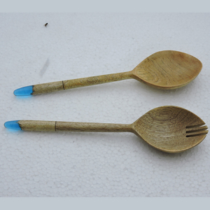 Custom Size Wooden & <b>Resin</b> Salad Server Kitchen Cutlery for <b>Table</b> <b>Top</b> Ion Bulk Kitchen Cutlery Designer Tabletop Desert Spoon - Product Image 4