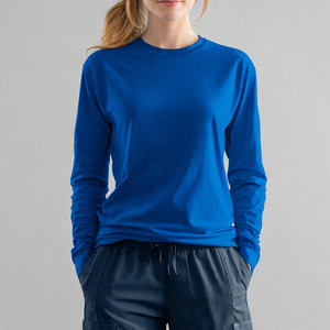 Camiseta Médica de Alta Calidad, Tejida, 100% Algodón, Manga Larga, Transpirable y Cómoda, para Usar Bajo el Uniforme Médico - Product Image 2