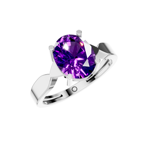 Anillo de amatista 14K 18K oro IGI certificado precio barato a granel comprar al por mayor personalizado OEM ODM clásico boda fiesta joyería fina - Product Image 5