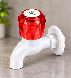 ก๊อกน้ำ PP สีสันสดใส แบบติดผนัง สำหรับอ่างล้างจานในครัว - Product Image 1