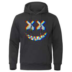 Sweat-shirt de haute qualité à imprimé géométrique, motif arc-en-ciel, coupe décontractée, vêtement d'automne, 100% coton - Product Image 3