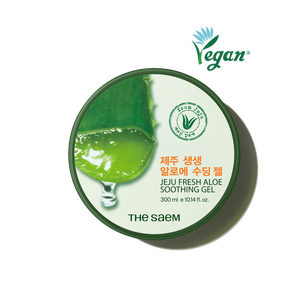 Le gel apaisant pour le visage Saem Jeju Fresh Aloe, formulé avec l'ingrédient clé Aloe Vera - Product Image 1
