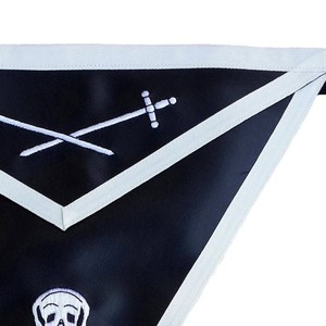 Knights Templar Apron <b>Silver</b> Bullion Embroidery Masonic Regalia Ceremonial Freemason Commandery Apron - Product Image 6