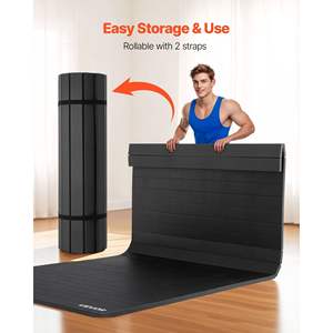 Tapis de gymnastique en PVC imperméable 10x5 pieds, tatami de jiu-jitsu, BJJ, MMA, judo, boxe, noir, arts martiaux, tapis d'entraînement épais enroulable pour - Product Image 5