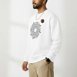 Sudadera Clásica de Invierno para Hombre, 100% Algodón, Cuello Redondo, Puños Acanalados, Ligera y Ecológica para Viajes y Uso Diario - Product Image 3