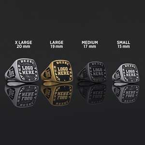 Bague d'université BOJ MCollege 028 personnalisée en argent avec diamant, bague de diplôme unisexe, certifiée GIA, micro-prix bas - Product Image 4