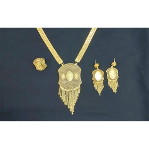 ชุดเครื่องประดับสตรีแฟชั่น24KT ชุบทอง4 grm modish คอลเลกชันอินเทรนด์สำหรับการหมั้นครบรอบแต่งงาน - Product Image 4