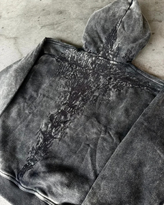 Sudadera con Capucha Oversize de Forro Polar para Hombre, Estilo Gótico Invernal, Bordado Retro Americano, Hip Hop, Manga Larga, Secado Rápido, Transpirable - Product Image 2