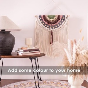Macramé de Madera Mixta para Colgar en la Pared, Venta al por Mayor |   Tapiz Boho Hecho a Mano |   Aqdus Saleem - Product Image 3