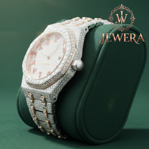 Luxury Hip Hop Moissanite Diamond Watch Stainless Steel Analog Glass Dial Mechanical Movement for Everyday Wear Luxury Styling - Product Image 2