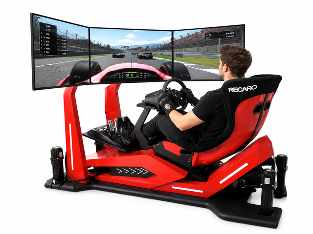 Large Motion-Sensing Cockpit Three-Screen Four-Six-Axis G-Force Dynamic Seat MR VR Equipment Racing Simulator for F1 Game
