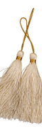 Canapé en velours traditionnel avec pompons dorés et bordure en corde pour la décoration du salon