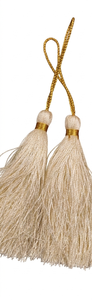 Canapé en velours traditionnel avec pompons dorés et bordure en corde pour la décoration du salon - Product Image 3