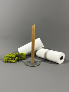 <b>Wood</b> Tissue Roll Holder <b>Stand</b> Free Standing Rustic <b>Wood</b> Paper <b>Towel</b> Holder <b>Stand</b> Free Standing Kitchen Storage Rack - Product Image 2
