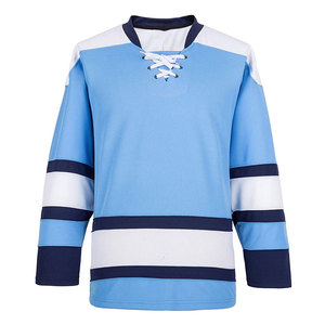 Maillot de hockey sur glace Storm Wear, sublimé, col en V, manches longues, polyester anti-humidité, vêtements d'équipe, taille adulte. - Product Image 1