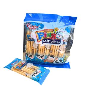 Precio razonable fábrica vietnamita horneado Pingo Milk Stick galletas 186G bolsita bolsa azul FMCG - Product Image 3