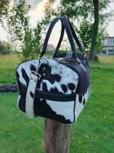 Bolsa de Viaje de Cuero Genuino, Estilo Vintage, Gran Capacidad, para Fin de Semana, con Cierre, Portátil, Ligera, Hecha a Mano - Product Image 6