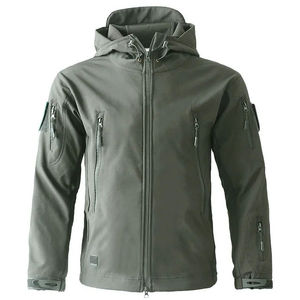 Men's Hooded <b>Motorcycle</b> <b>Jacket</b> Windproof Polyester Workwear Style Zipper Closure Solid Black Winter Wear - Product Image 6